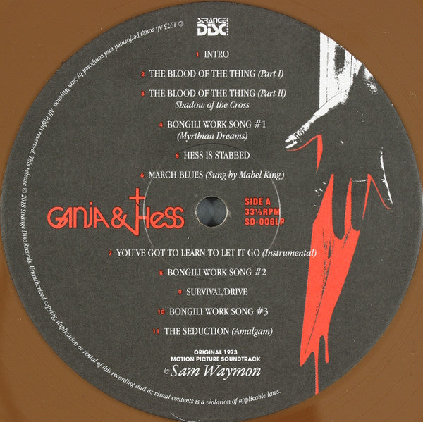 Sam Waymon - Ganja & Hess (Original 1973 Motion Picture Soundtrack) (LP) - Velvet Music