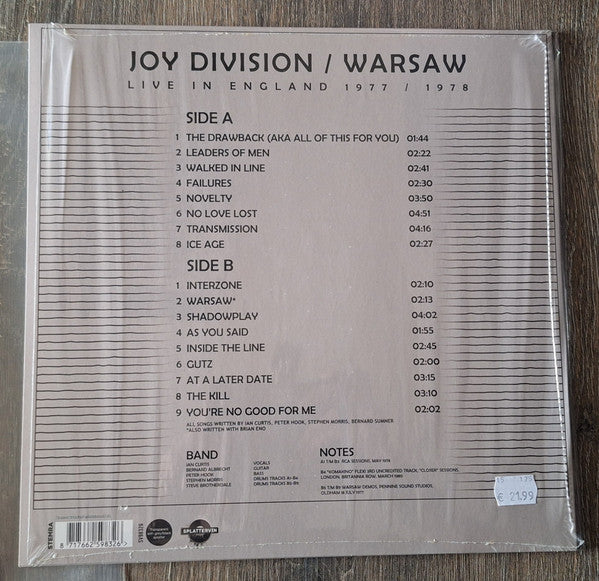 Joy Division / Warsaw (3) - Live in England 1977 / 1978 (LP)
