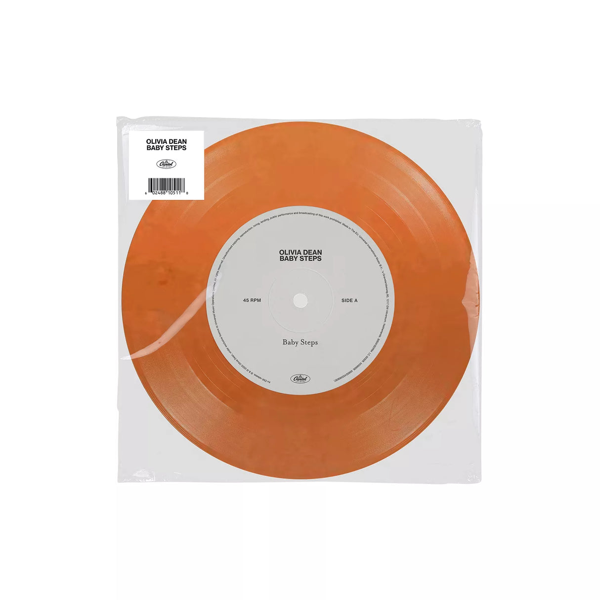 Olivia Dean - Baby Steps (orange coloured  7-inch single) - Velvet Music