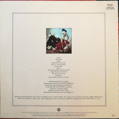Ry Cooder - Borderline (tweedehands LP) - Velvet Music