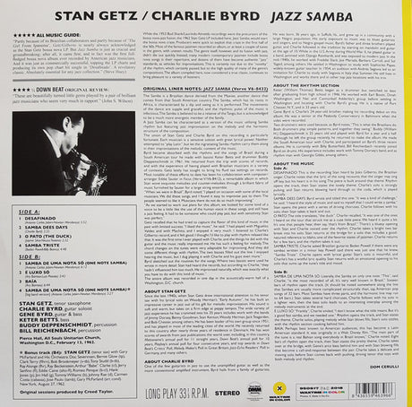 Stan Getz / Charlie Byrd - Jazz Samba (LP) - Velvet Music