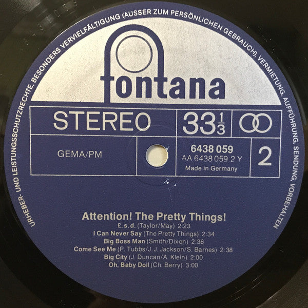 Pretty Things, The - Attention! The Pretty Things! (tweedehands LP) - Velvet Music