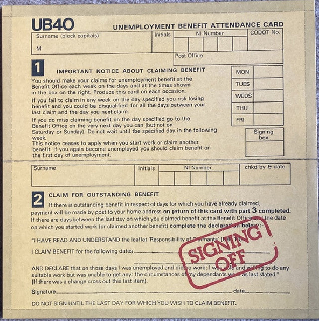 UB40 - Signing off (LP) - Velvet Music