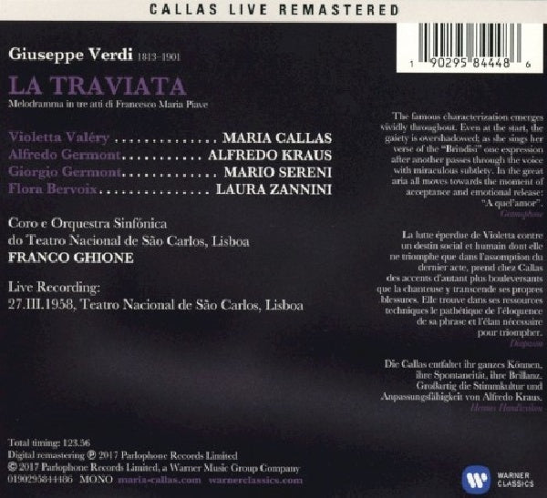 Maria Callas/ghione - La traviata (Lisbonne, 27/03/195 (CD)