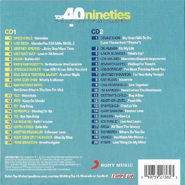 Various - Top 40 - nineties (CD) - Velvet Music