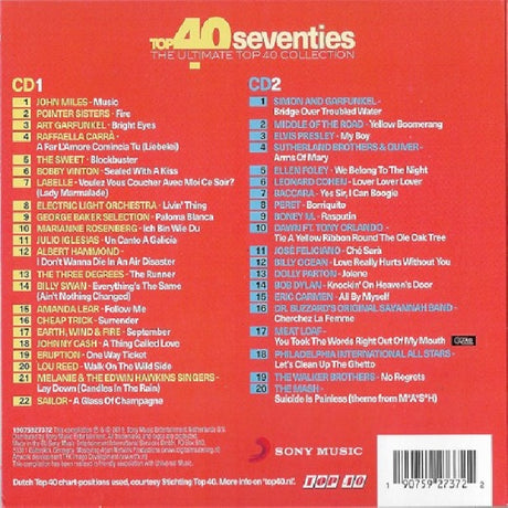 Various - Top 40 - seventies (CD) - Velvet Music