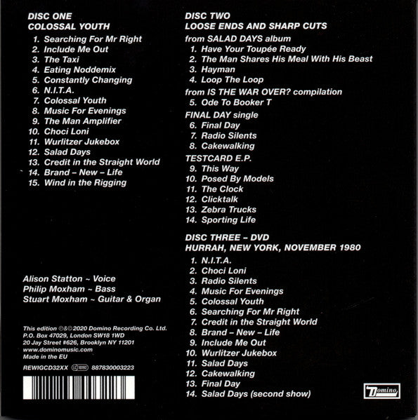 Young Marble Giants - Colossal Youth / Loose Ends And Sharp Cuts (CD) - Velvet Music