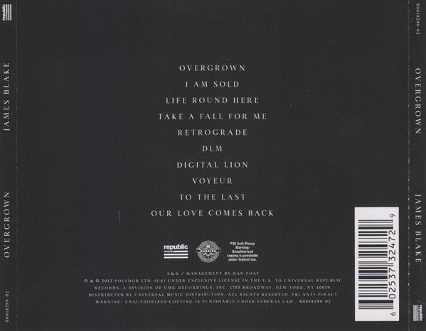 James Blake - Overgrown (tweedehands CD) - Velvet Music