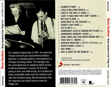 Benny Goodman Featuring Peggy Lee - Best Of Big Bands (second-hand CD)