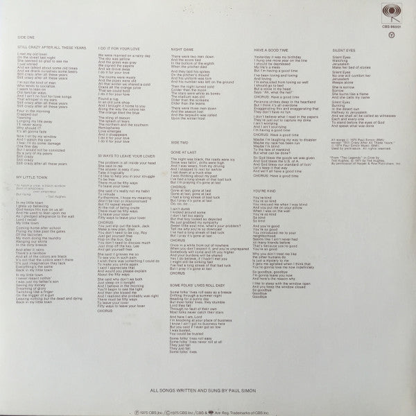 Paul Simon - Still Crazy After All These Years (tweedehands LP) - Velvet Music