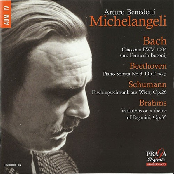 Arturo Benedetti Michelangeli - Volume 3:chaconne (CD) - Velvet Music