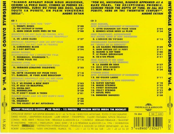 Django Reinhardt - Intégrale vol.4 - magic strings (CD)