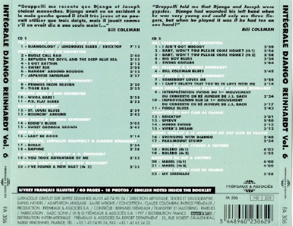 Django Reinhardt - Intégrale vol.6 - swinging with django (CD)