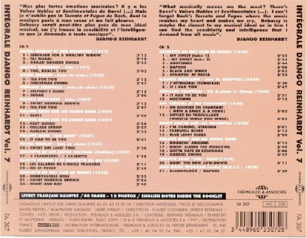Django Reinhardt - Integrale vol.7 - christmas swing (CD)