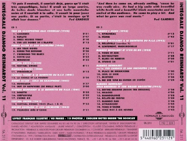 Django Reinhardt - Intégrale vol.11 - swing 42 (CD)