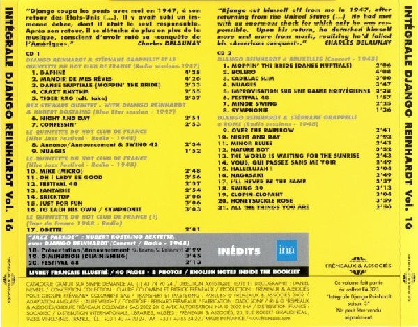 Django Reinhardt - Intégrale vol.16 - festival 48 (CD)