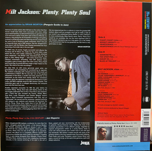 Milt Jackson - Plenty, Plenty Soul (LP) - Velvet Music