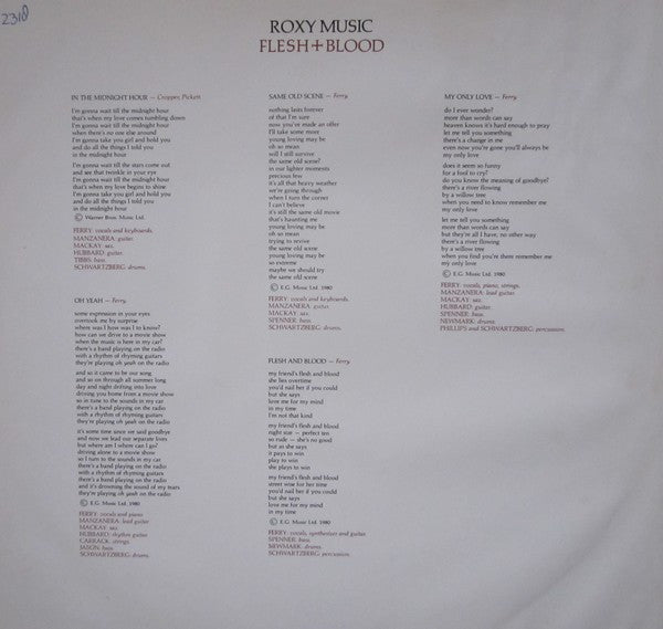 Roxy Music - Flesh + Blood (tweedehands LP) - Velvet Music