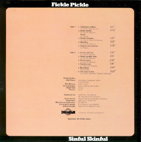 Fickle Pickle - Sinful skinful -ltd- (CD) - Velvet Music