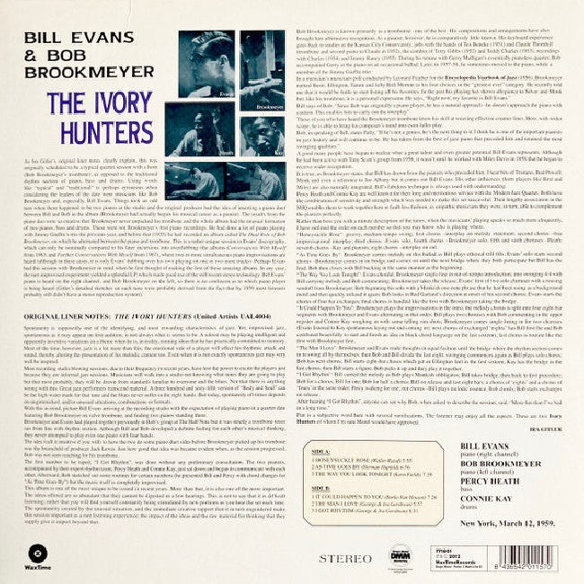 Bill Evans /bob Brookmeyer - Ivory hunters (LP) - Velvet Music