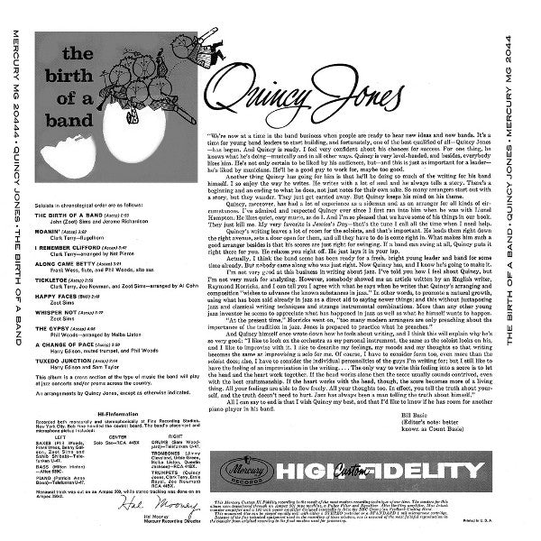 Quincy Jones - The Birth Of A Band (LP) - Velvet Music