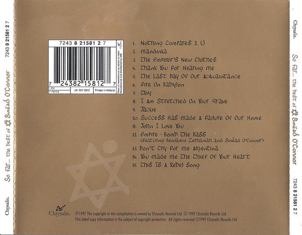 Sinéad O'Connor - So Far... The Best Of Sinéad O'Connor (second-hand CD)