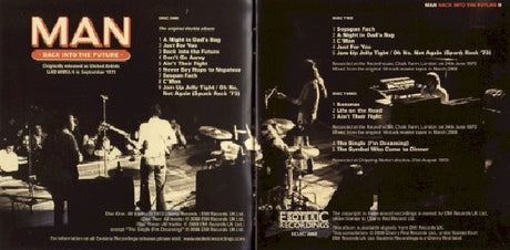 Man - Back into the future (CD) - Velvet Music