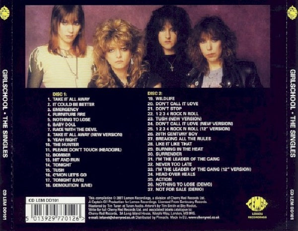 Girlschool - Singles collection (CD) - Velvet Music