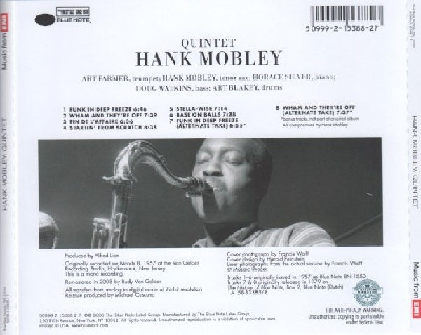 Hank Mobley - Hank mobley quintet (CD)