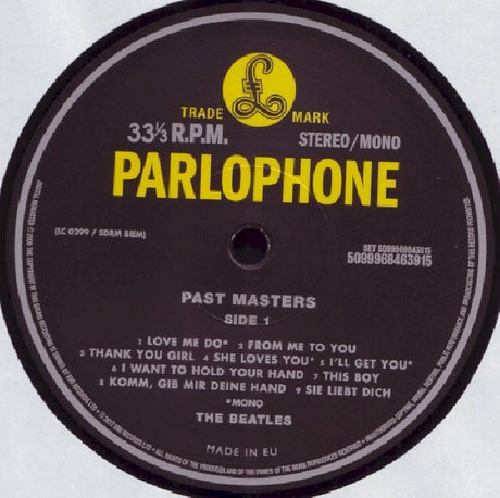the Beatles - Past masters (LP) - Velvet Music