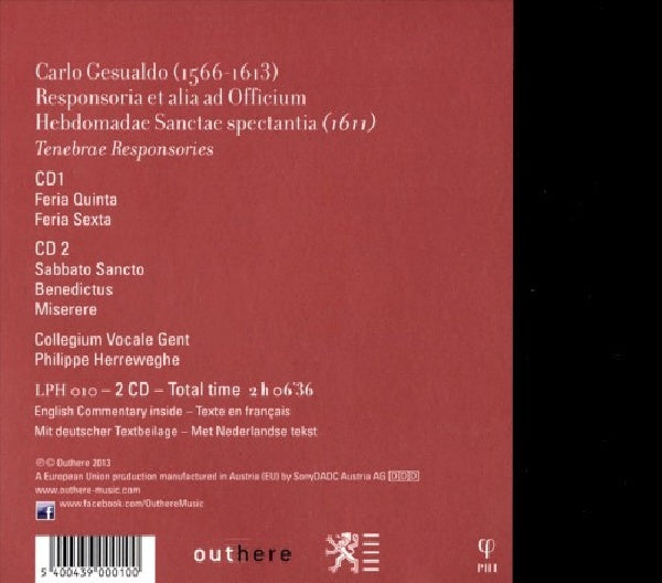 C. Gesualdo - Responsoria 1611 (CD)