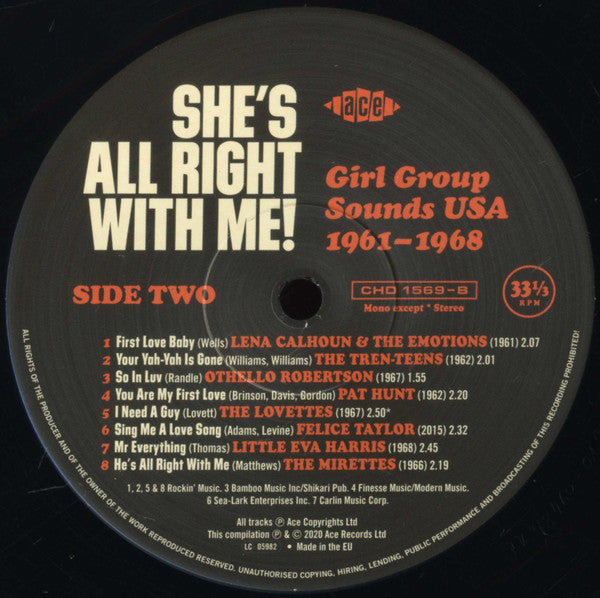 V/A (Various Artists) - She's all right with me!: girl group sounds usa 1961-1968 (LP)