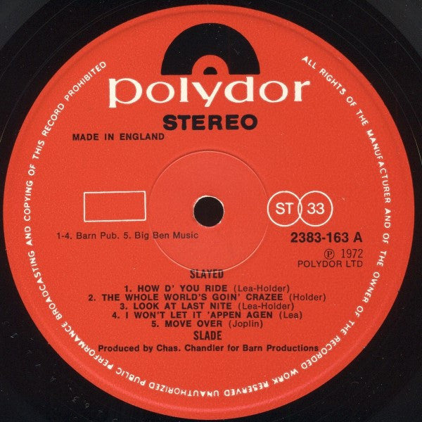 Slade - Slayed? (tweedehands LP) - Velvet Music