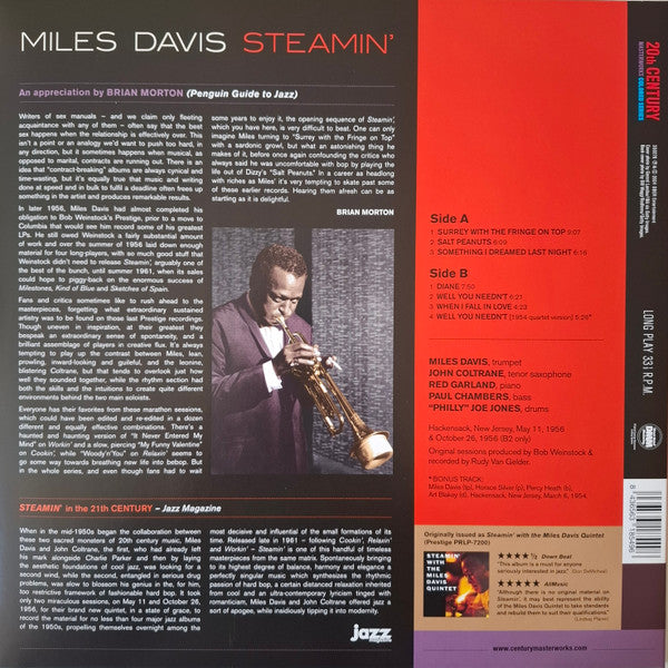 Miles Davis Quintet, The - Steamin' (LP) - Velvet Music