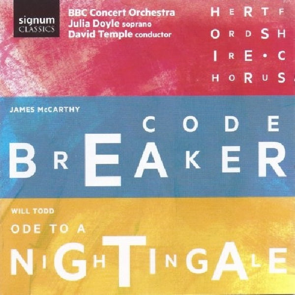 Mccarthy/todd - Codebreaker/ode to a nightingale (CD) - Velvet Music