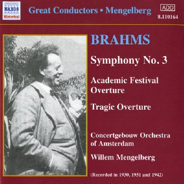 Johannes Brahms - Symphony no.3 (CD) - Velvet Music