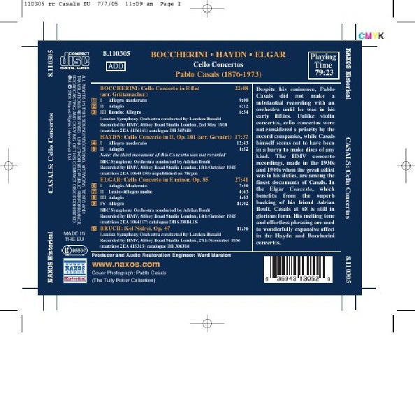 Haydn/bach/boccherini - Cello concertos (CD) - Velvet Music