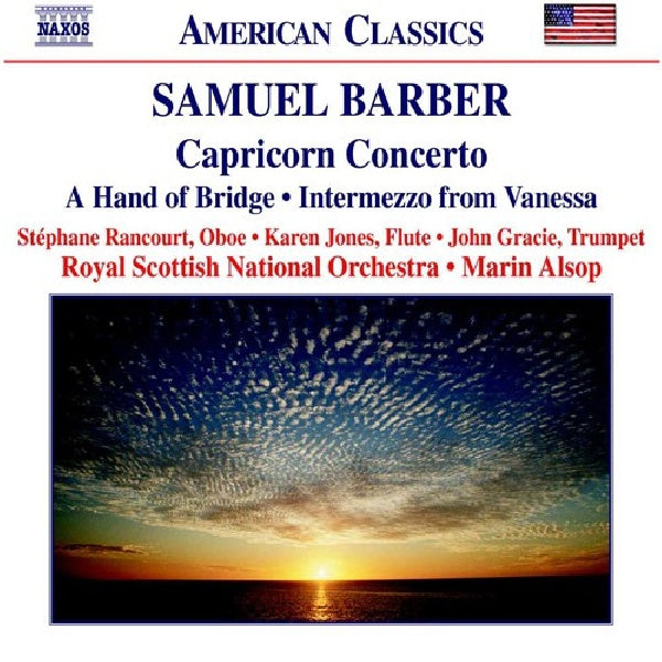 Rancourt/jones/alsop/rsno/+ - Barber: capricorn concerto (CD) - Velvet Music