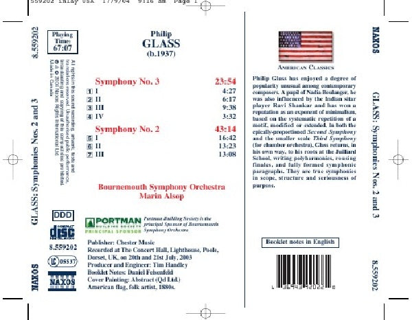 Philip Glass - Symphonies no.2&amp;3 (CD)