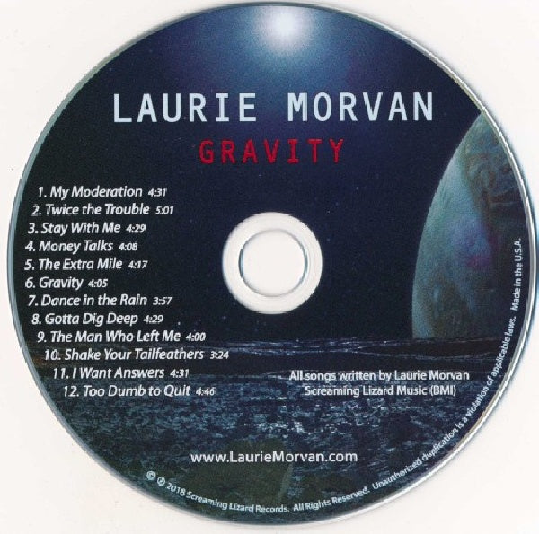 Laurie Morvan - Gravity (CD) - Velvet Music