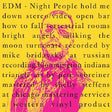 Edm - Night people (CD) - Velvet Music