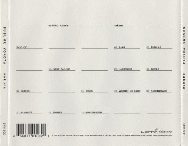 Susumu Yokota - Sakura (CD) - Velvet Music
