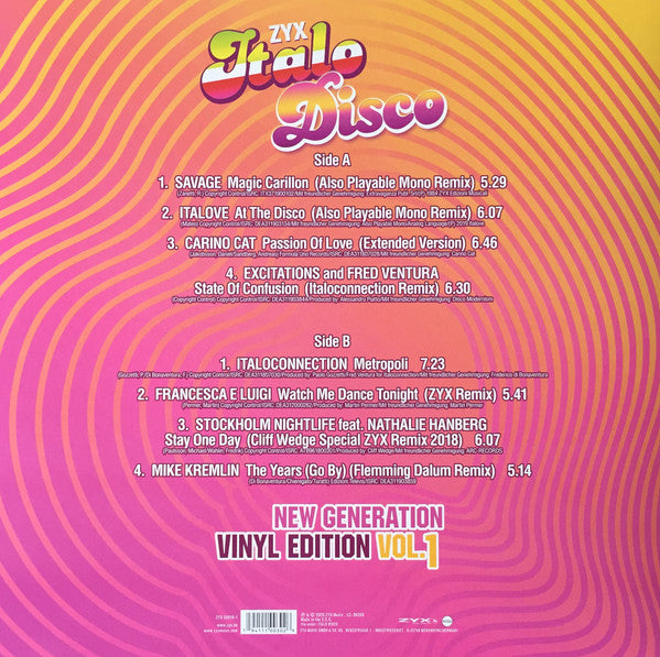 Various - ZYX Italo Disco New Generation Vinyl Edition Vol.1 (LP) - Velvet Music