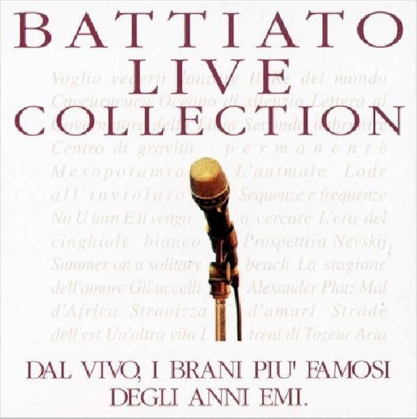Battiato - Live collection (CD) - Velvet Music