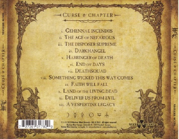 Hell - Curse and chapter (CD) - Velvet Music