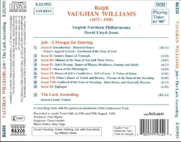R. Vaughan Williams - Job/The lark ascending (CD)