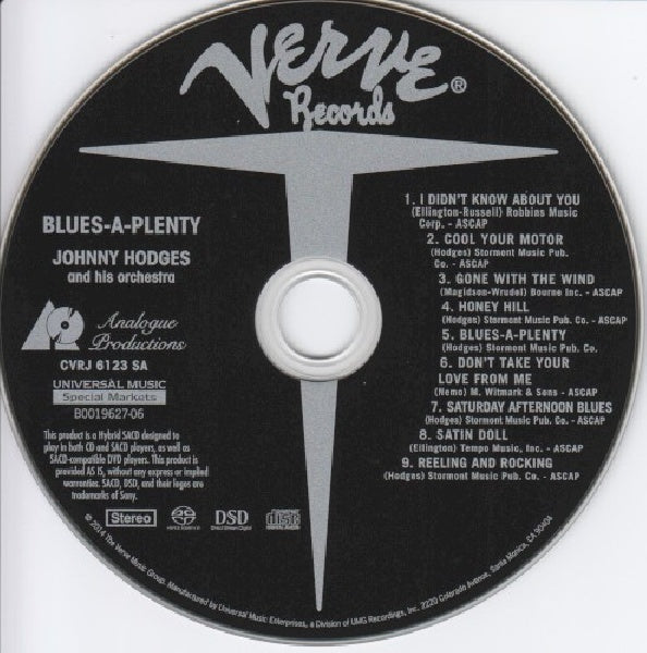 Johnny Hodges And His Orchestra - Blues a-plenty (CD)