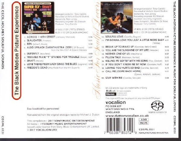 Cecil Holmes Soulful Sounds - Black motion picture experience & music for soulful lovers (CD) - Velvet Music