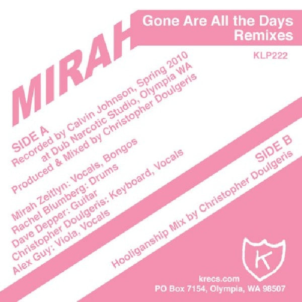 Mirah - Gone all the days (12-inch maxi-single) - Velvet Music