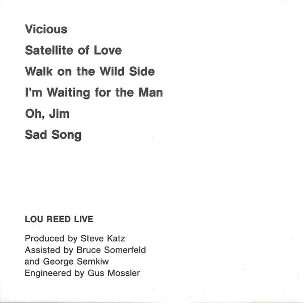 Lou Reed - Lou Reed Live (tweedehands CD) - Velvet Music